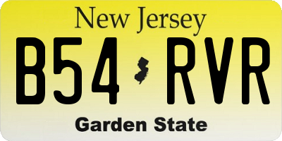 NJ license plate B54RVR