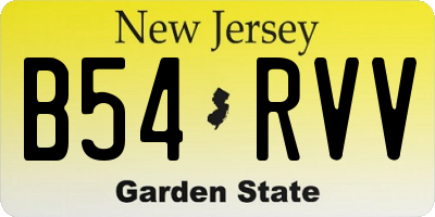 NJ license plate B54RVV