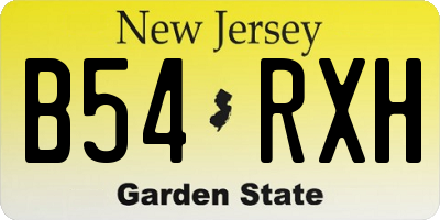 NJ license plate B54RXH