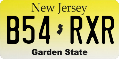 NJ license plate B54RXR
