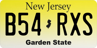 NJ license plate B54RXS