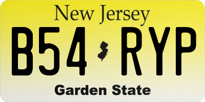 NJ license plate B54RYP