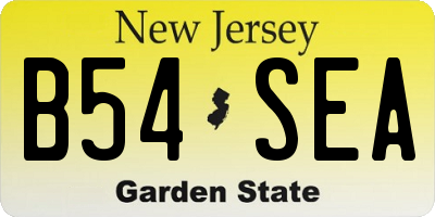 NJ license plate B54SEA