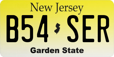 NJ license plate B54SER