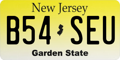 NJ license plate B54SEU