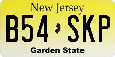 NJ license plate B54SKP