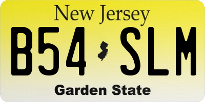 NJ license plate B54SLM
