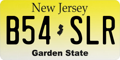NJ license plate B54SLR