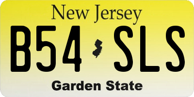 NJ license plate B54SLS