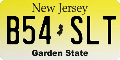 NJ license plate B54SLT