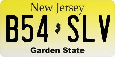 NJ license plate B54SLV