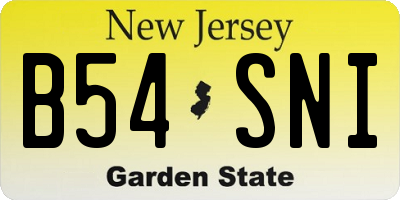 NJ license plate B54SNI