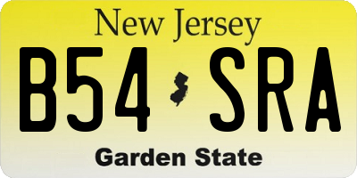 NJ license plate B54SRA