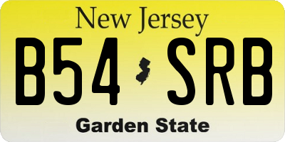 NJ license plate B54SRB