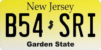 NJ license plate B54SRI