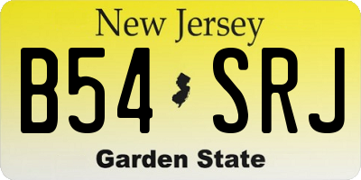 NJ license plate B54SRJ