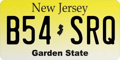 NJ license plate B54SRQ
