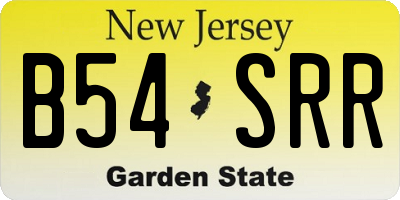 NJ license plate B54SRR