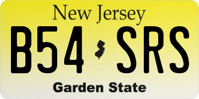 NJ license plate B54SRS