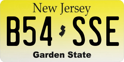 NJ license plate B54SSE