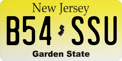 NJ license plate B54SSU