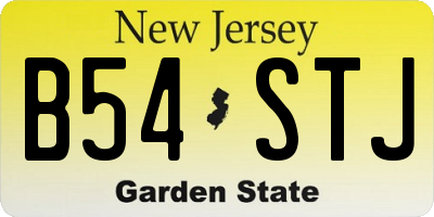 NJ license plate B54STJ