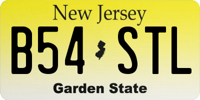 NJ license plate B54STL