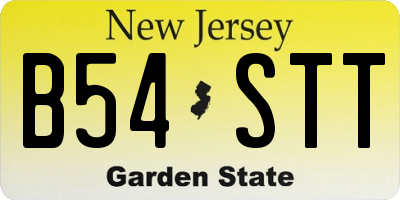 NJ license plate B54STT