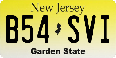 NJ license plate B54SVI