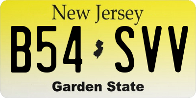 NJ license plate B54SVV