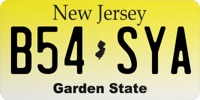 NJ license plate B54SYA