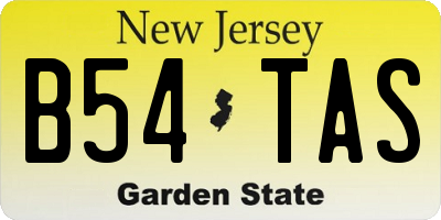 NJ license plate B54TAS