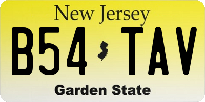 NJ license plate B54TAV