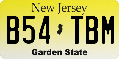NJ license plate B54TBM