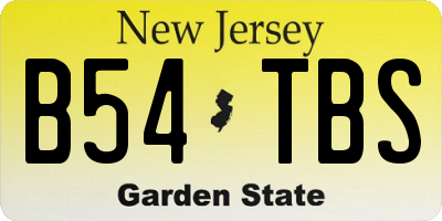 NJ license plate B54TBS