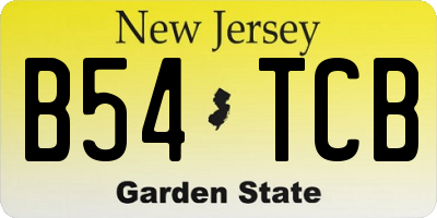 NJ license plate B54TCB