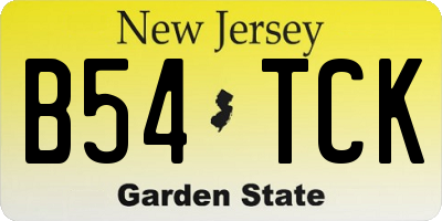 NJ license plate B54TCK