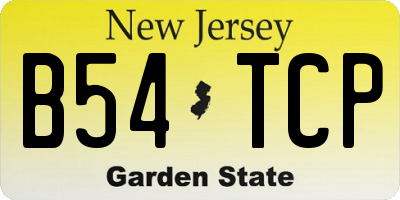 NJ license plate B54TCP