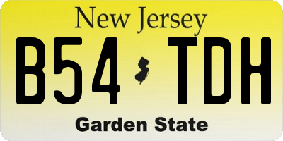 NJ license plate B54TDH
