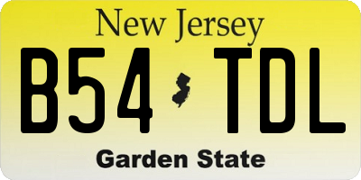 NJ license plate B54TDL