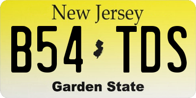 NJ license plate B54TDS