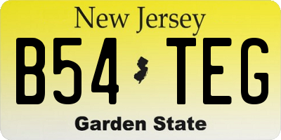 NJ license plate B54TEG