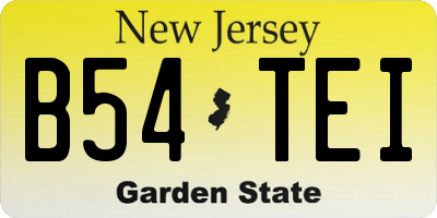 NJ license plate B54TEI
