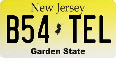 NJ license plate B54TEL