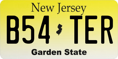 NJ license plate B54TER