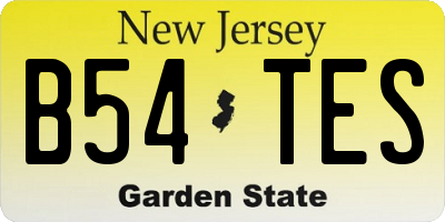 NJ license plate B54TES