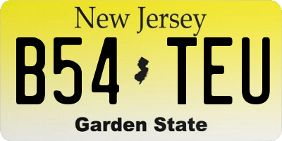 NJ license plate B54TEU