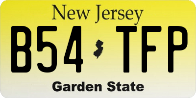 NJ license plate B54TFP