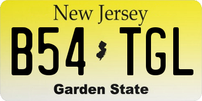 NJ license plate B54TGL