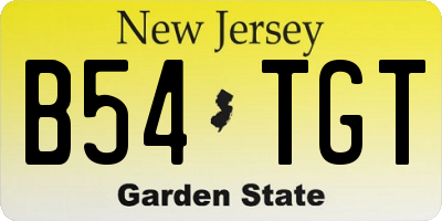 NJ license plate B54TGT